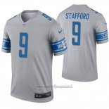 Maglia NFL Legend Detroit Lions 9 Matthew Stafford Inverted Grigio