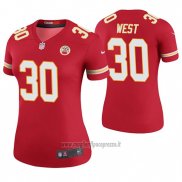 Maglia NFL Legend Donna Kansas City Chiefs Charcandrick West Red Color Rush