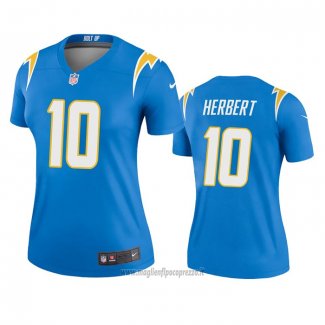 Maglia NFL Legend Donna Los Angeles Chargers 10 Justin Herbert Blu