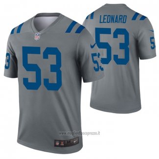 Maglia NFL Legend Indianapolis Colts Darius Leonard Inverted Grigio