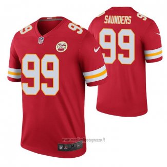 Maglia NFL Legend Kansas City Chiefs Khalen Saunders Color Rush Rosso