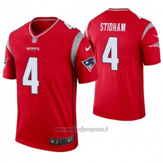 Maglia NFL Legend New England Patriots 4 Jarrett Stidham Inverted Rosso
