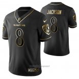 Maglia NFL Limited Baltimore Ravens Lamar Jackson Golden Edition Nero