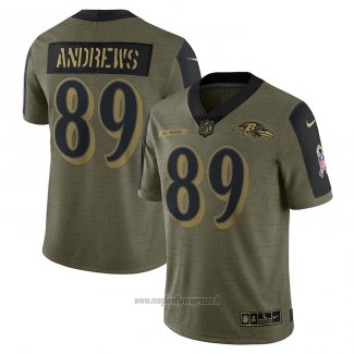 Maglia NFL Limited Baltimore Ravens Mark Andrews 2021 Salute To Service Verde