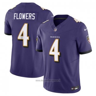 Maglia NFL Limited Baltimore Ravens Zay Flowers Vapor F.U.S.E. Viola