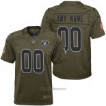 Maglia NFL Limited Bambino Las Vegas Raiders Personalizzate Salute To Service Verde