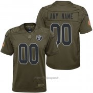 Maglia NFL Limited Bambino Las Vegas Raiders Personalizzate Salute To Service Verde