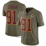 Maglia NFL Limited Bambino Washington Commanders 91 Kerrigan 2017 Salute To Service Verde