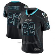 Maglia NFL Limited Carolina Panthers Christian Mccaffrey Nero Color Rush 2018 Lights Out