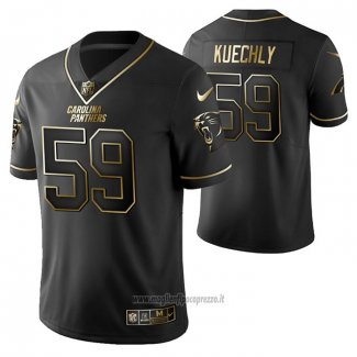 Maglia NFL Limited Carolina Panthers Luke Kuechly Golden Edition Nero