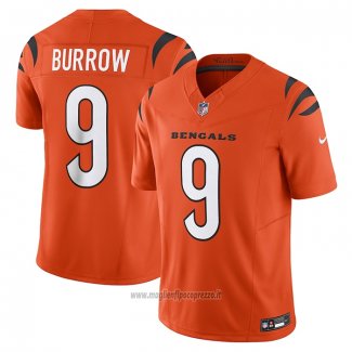 Maglia NFL Limited Cincinnati Bengals Joe Burrow Vapor F.u.s.e. Arancione