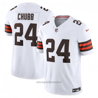 Maglia NFL Limited Cleveland Browns Nick Chubb 24 Vapor F.U.S.E. Bianco