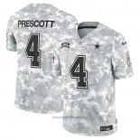 Maglia NFL Limited Dallas Cowboys Dak Prescott 2024 Salute To Service Grigio