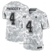 Maglia NFL Limited Dallas Cowboys Dak Prescott 2024 Salute To Service Grigio