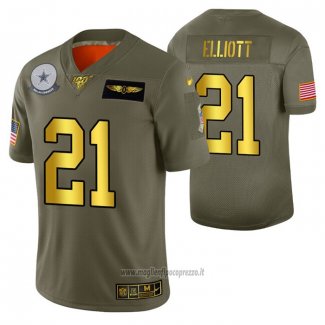 Maglia NFL Limited Dallas Cowboys Ezekiel Elliott 2019 Salute To Service Verde