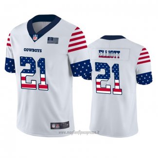Maglia NFL Limited Dallas Cowboys Ezekiel Elliott Independence Day Bianco