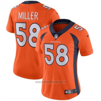Maglia NFL Limited Donna Denver Broncos 58 Miller Arancione