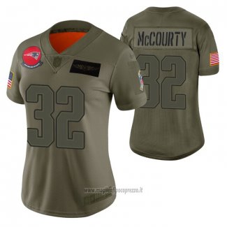 Maglia NFL Limited Donna New England Patriots Devin Mccourty 2019 Salute To Service Verde