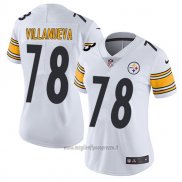 Maglia NFL Limited Donna Pittsburgh Steelers 78 Villanueva Bianco