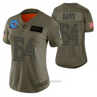 Maglia NFL Limited Donna Tennessee Titans Nate Davis 2019 Salute To Service Verde