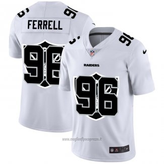 Maglia NFL Limited Las Vegas Raiders Ferrell Logo Dual Overlap Bianco