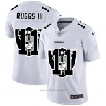 Maglia NFL Limited Las Vegas Raiders Ruggs Iii Logo Dual Overlap Bianco