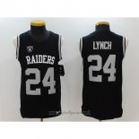 Maglia NFL Limited Las Vegas Raiders Senza Maniche 24 Lynch Nero