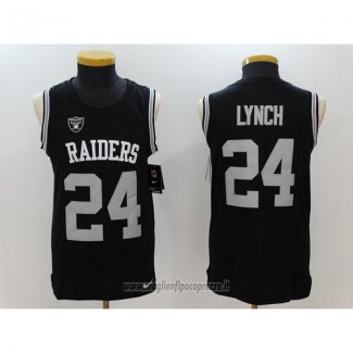 Maglia NFL Limited Las Vegas Raiders Senza Maniche 24 Lynch Nero