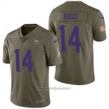 Maglia NFL Limited Minnesota Vikings 14 Stefon Diggs 2017 Salute To Service Verde