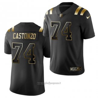Maglia NFL Limited New England Patriots Anthony Castonzo Golden Edition Nero