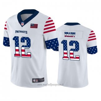 Maglia NFL Limited New England Patriots Tom Brady Independence Day Bianco