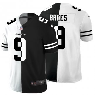 Maglia NFL Limited New Orleans Saints Brees White Black Split
