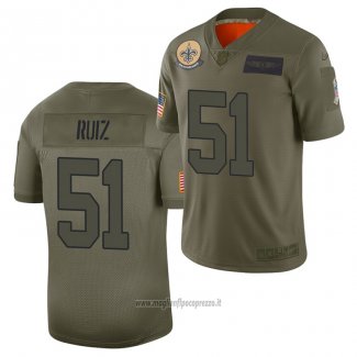 Maglia NFL Limited New Orleans Saints Cesar Ruiz 2019 Salute To Service Verde