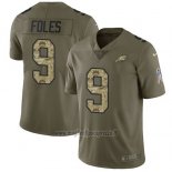 Maglia NFL Limited Philadelphia Eagles 9 Nick Foles 2017 Salute To Service Camuffamento