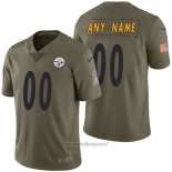 Maglia NFL Limited Pittsburgh Steelers Personalizzate 2017 Salute To Service Verde