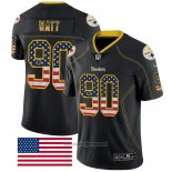Maglia NFL Limited Pittsburgh Steelers Watt Rush USA Flag Nero