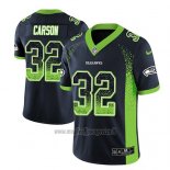 Maglia NFL Limited Seattle Seahawks Chris Carson Blu 2018 Rush Drift Fashion