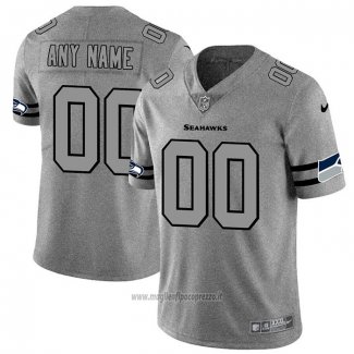 Maglia NFL Limited Seattle Seahawks Personalizzate Team Logo Gridiron Grigio