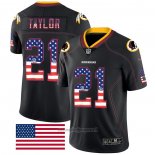Maglia NFL Limited Washington Commanders Taylor Rush USA Flag Nero