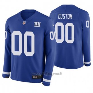 Maglia NFL New York Giants Personalizzate Blu Therma Manica Lunga