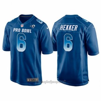 Maglia NFL Pro Bowl Los Angeles Rams 6 Johnny Hekker NFC 2018 Blu