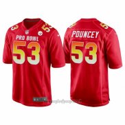 Maglia NFL Pro Bowl Pittsburgh Steelers 53 Maurkice Pouncey AFC 2018 Rosso