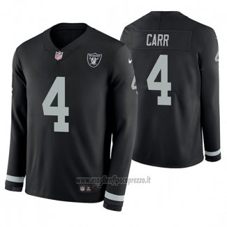 Maglia NFL Therma Manica Lunga Las Vegas Raiders Derek Carr Nero