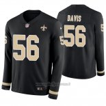 Maglia NFL Therma Manica Lunga New Orleans Saints Demario Davis Nero