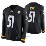 Maglia NFL Therma Manica Lunga Pittsburgh Steelers Jon Bostic Nero