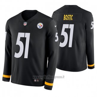 Maglia NFL Therma Manica Lunga Pittsburgh Steelers Jon Bostic Nero