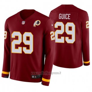 Maglia NFL Therma Manica Lunga Washington Commanders Derrius Guice Rosso