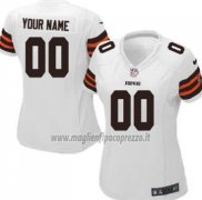 Maglia NFL Donna Cleveland Browns Personalizzate Bianco