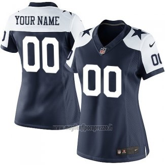 Maglia NFL Donna Dallas Cowboys Personalizzate Blu Bianco
