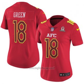 Maglia NFL Donna Pro Bowl AFC Green 2017 Rosso
